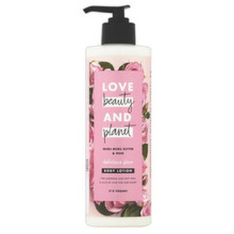 Love Beauty and Planet Tělové mléko s růžovým olejem a máslem muru muru (Delicious Glow Body Lotion) 400 ml woman