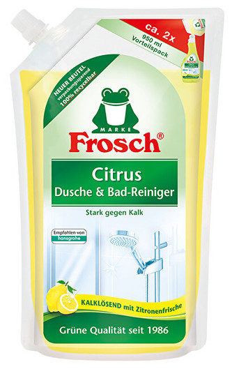 Frosch Čistič na koupelny a sprchy s citronem  – náhradní náplň EKO 950 ml