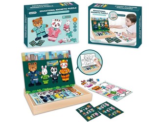 Puzzle magnetické - zvířátka, 30 cm