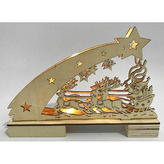 Dekorace vánoční Woodeco 11134 držák ubrousků se Santou