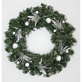 Dekorace vánoční MagicHome Věnec 30cm stříbrný