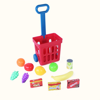 Košík nákupní na kolečkách s příslušenstvím