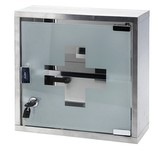lékárnička 300x300x120mm Bílá, černá a stříbrná (bez výbavy)