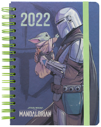 Plánovací týdenní diář A5 2022 Star Wars|Hvězdné války: TV seriál The Mandalorian The Child (14,8 x 21 cm)