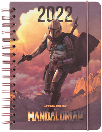 Plánovací týdenní diář A5 2022 Star Wars|Hvězdné války: TV seriál The Mandalorian The Child (14,8 x 21 cm)