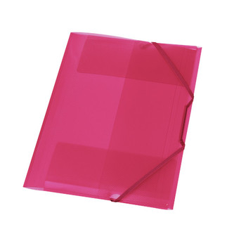 Herlitz - Desky A4 s gumou, malinové-transparentní
