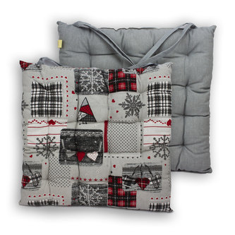 Podsedák prošívaný 40x40 cm, zimní ,šedý