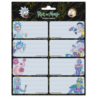 Poznámkové nálepky Rick And Morty: Virový útok set 16 kusů (list 16 x 20 cm)