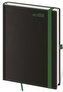 Diář 2022 denní A5 Black Green s poutkem na propisku