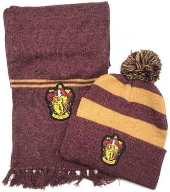 Zimní čepice a šála Harry Potter: Nebelvír (univerzální)