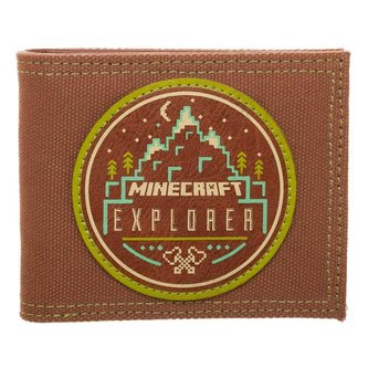 Peněženka Minecraft: Explorer (11,5 x 8,5 cm) hnědý polyester