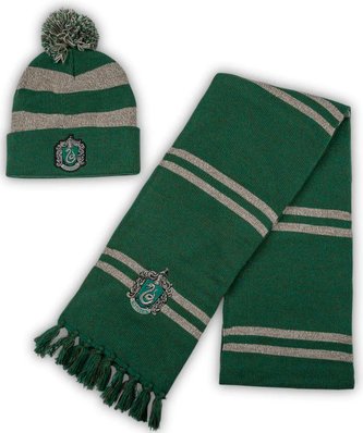 Zimní čepice a šála Harry Potter: Zmijozel (univerzální)