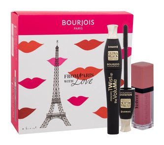 BOURJOIS Paris From Paris With Love řasenka Mascara Twist Up The Volume 8 ml + rtěnka Rouge Edition Velvet 7,7 ml 010