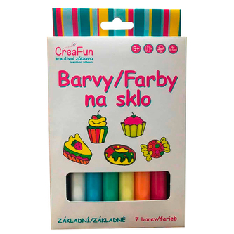 Barvy na sklo - sada zákl. 7 (84ml)