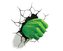 Dekorativní lampa na zeď Marvel: Hulk 3D pěst (13 x 16 x 13 cm) zelená