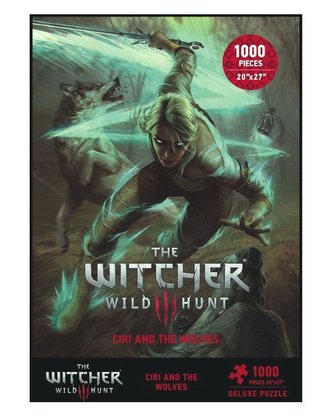 Puzzle Witcher 3|Zaklínač: Ciri And The Wolves 1000 kusů (51 x 69 cm)