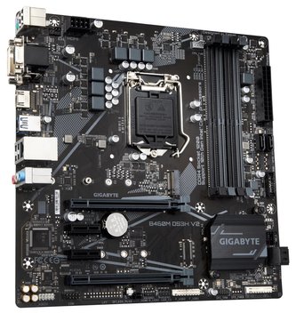 GIGABYTE B460M DS3H / Intel H470 / LGA 1200 / 4x DDR4 DIMM / M.2 / D-Sub / DVI-D / HDMI / mATX