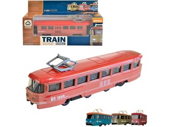 Tramvaj kovová, 18,7,cm, zpětný chod