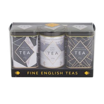 New English Teas čaj plechovka MT74, 2x25g a 1x20g sypaný čaj, GEOMETRIC, NET