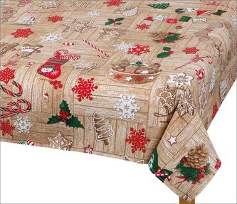 Ubrus  VÁNOCE - perníkové vánoce - 135x180 cm