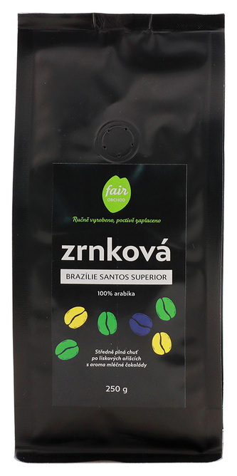 Fairobchod Zrnková káva Brazílie Santos Superior, 1000 g