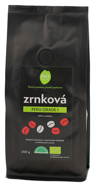 Fairobchod Bio zrnková káva Peru Grade 1, 500 g