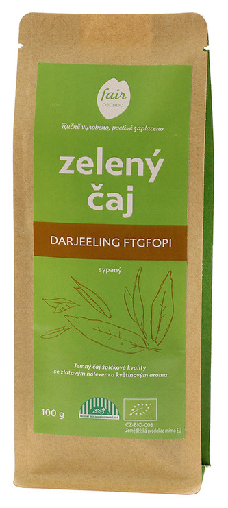 Fairobchod Bio zelený čaj Darjeeling FTGFOP1 sypaný, 100 g