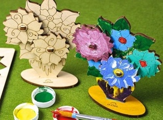 3D dřevěný model Kytice