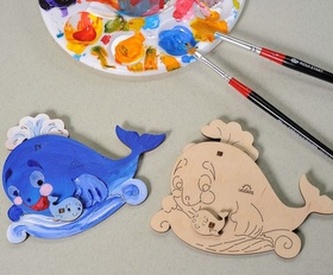 3D dřevěný model Velryba