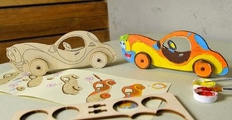 3D dřevěný model Auto
