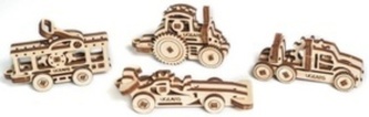 Ugears 3D dřevěné mechanické puzzle U-fidget vozidla
