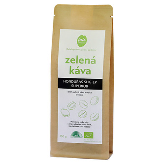 Fairobchod Bio zelená káva Honduras SHG zrnková, 250 g