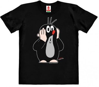 Dětské tričko Krteček: Oh Oh! (výška 176 cm) černá bavlna