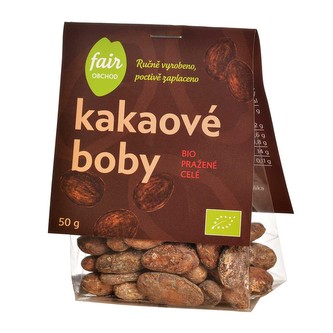 Fairobchod Bio pražené kakaové boby z Dominikánské republiky, 50 g