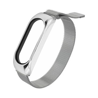 Kovový řemínek pro Xiaomi Mi Band 5 / 6 Stříbrná