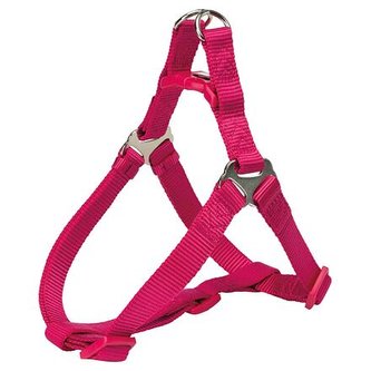 Postroj PREMIUM - fuchsia - M:hruď:50-65cm/20mm