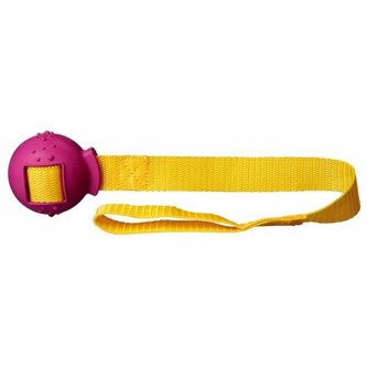 Míč na popruhu, přírodní tvrdá guma 6 cm/48 cm - DOPRODEJ