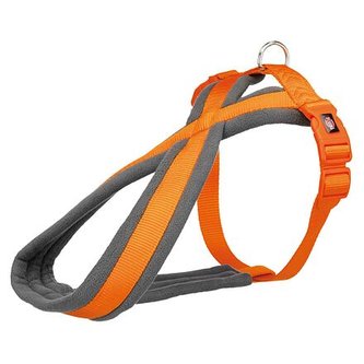 Nylonový postroj PREMIUM podšitý - papaya - XXS-XS:hruď:26-38cm/10mm