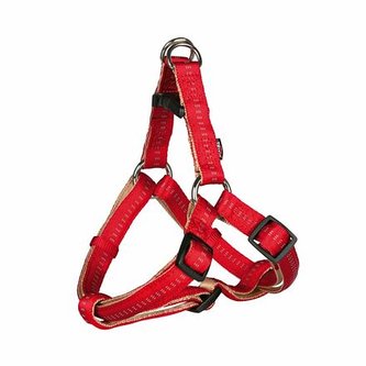 Postroj SOFTLINE ELEGANCE, červeno/béžový - DOPRODEJ - XL:hruď:80-100cm/25mm