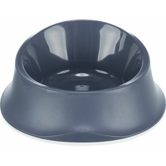 Plastová miska proti vyhazování potravy, gumový kroužek,  0.35 l/ø 18 cm, modrá