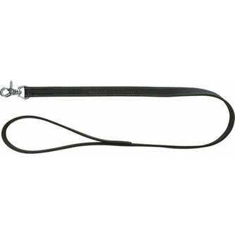 RUSTIC kožené vodítko Heartbeat, M-L: 1,00m/20mm, černá