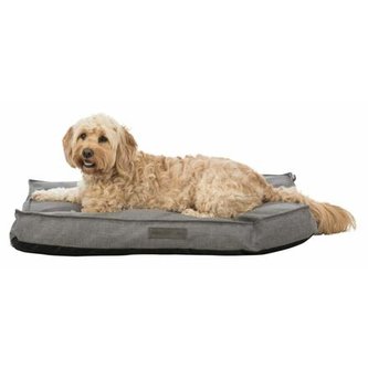 Polštář TALIS obdélník, 90 x 65 cm, tkaná látka, šedá