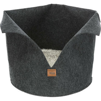 Kulatý plstěný pelech LUISE, ø 40 cm, antracit