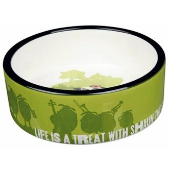 Ovečka Shaun keramická miska 0,8 l/16 cm, zelená - DOPRODEJ
