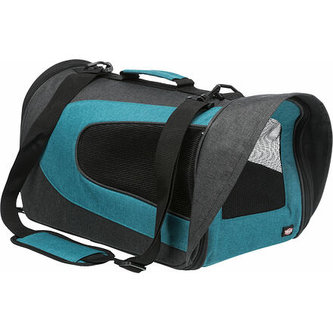 ALINA nylonová přepravní taška se síťkou 27x27x52 cm, antracit/petrolej max. 6 kg