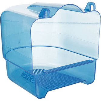 Plastová koupelna půlkruhová transparentní 15x16x17 cm