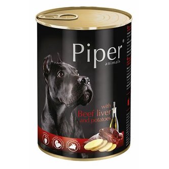 PIPER s hovězími játry a bramborami, konzerva pro psy 400g