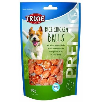PREMIO Rice Chicken Balls, kuličky s kuřecím a rýží, 80g