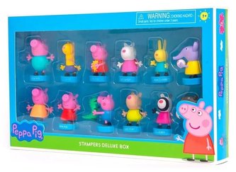 Prasátko Peppa 12 sběratelských figurek s razítkem - Deluxe box