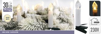 Světla vánoční 30 LED žárovek svíčka